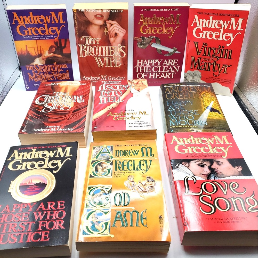 Andrew M. Greeley PB lot of 10 Original Sins Thy Brothers Wife Love Song VTG NOS